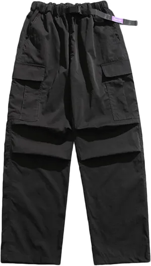 2024 Lightweight Cargo Pants for Men Ripstop Elastic Waist Belt Tactical Work Pants Outdoor Waterproof Hiking Pants