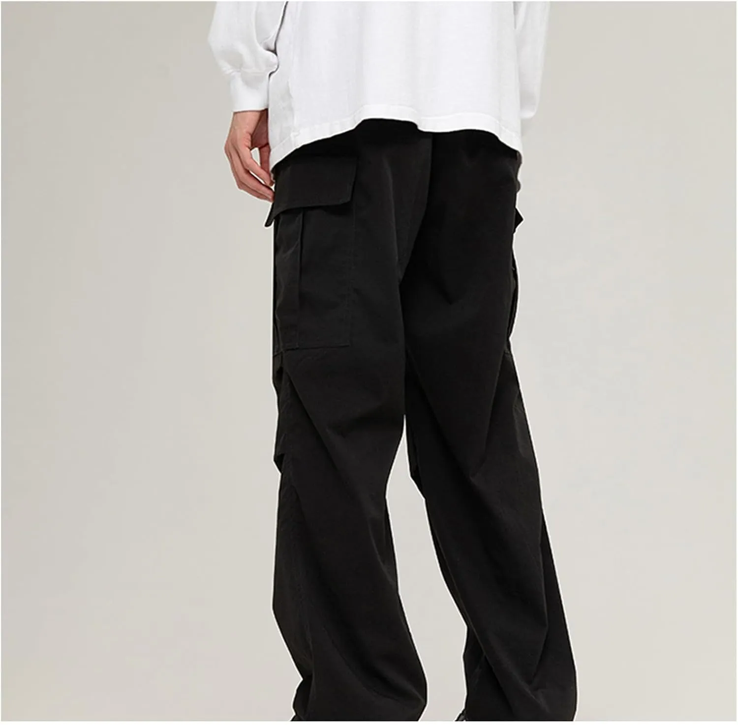 2024 Lightweight Cargo Pants for Men Ripstop Elastic Waist Belt Tactical Work Pants Outdoor Waterproof Hiking Pants