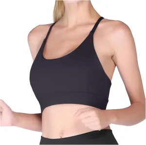 2025 Sports Bra for Women Y Back Padded Strappy Sports Bras Medium Support Workout Yoga Bra with Removable Cups