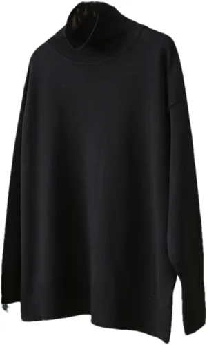Autumn and Winter Women's Sweater Pullover Basic Turtleneck Oversized Sweater Retro Knitted Sweater