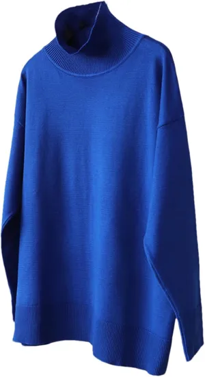 Autumn and Winter Women's Sweater Pullover Basic Turtleneck Oversized Sweater Retro Knitted Sweater