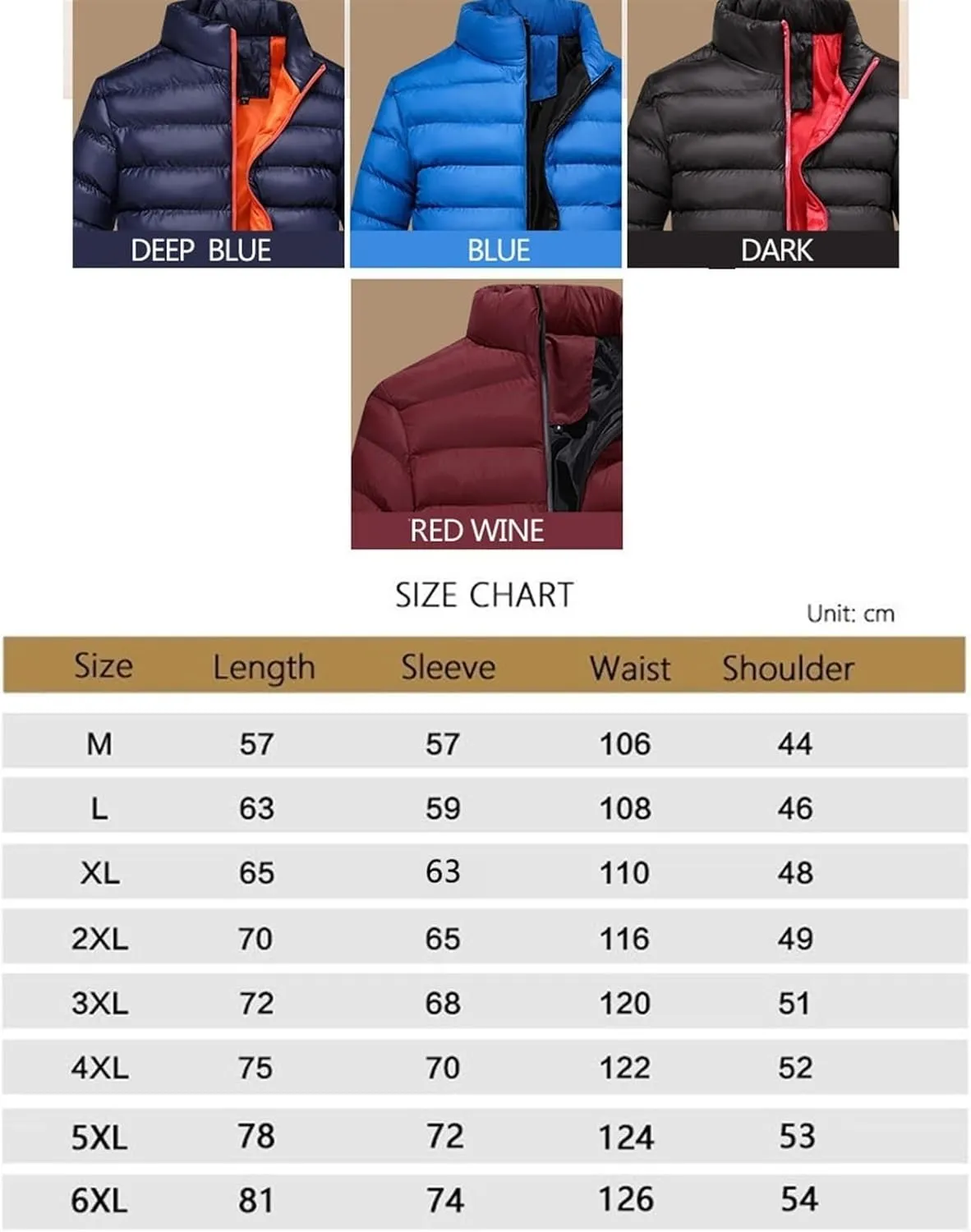 AYGJKIE Jacket for Men and Women, Lightweight Down Jacket, Plain Jacket, Winter Warm Quilted Jacket, Winter Puffer Jacket