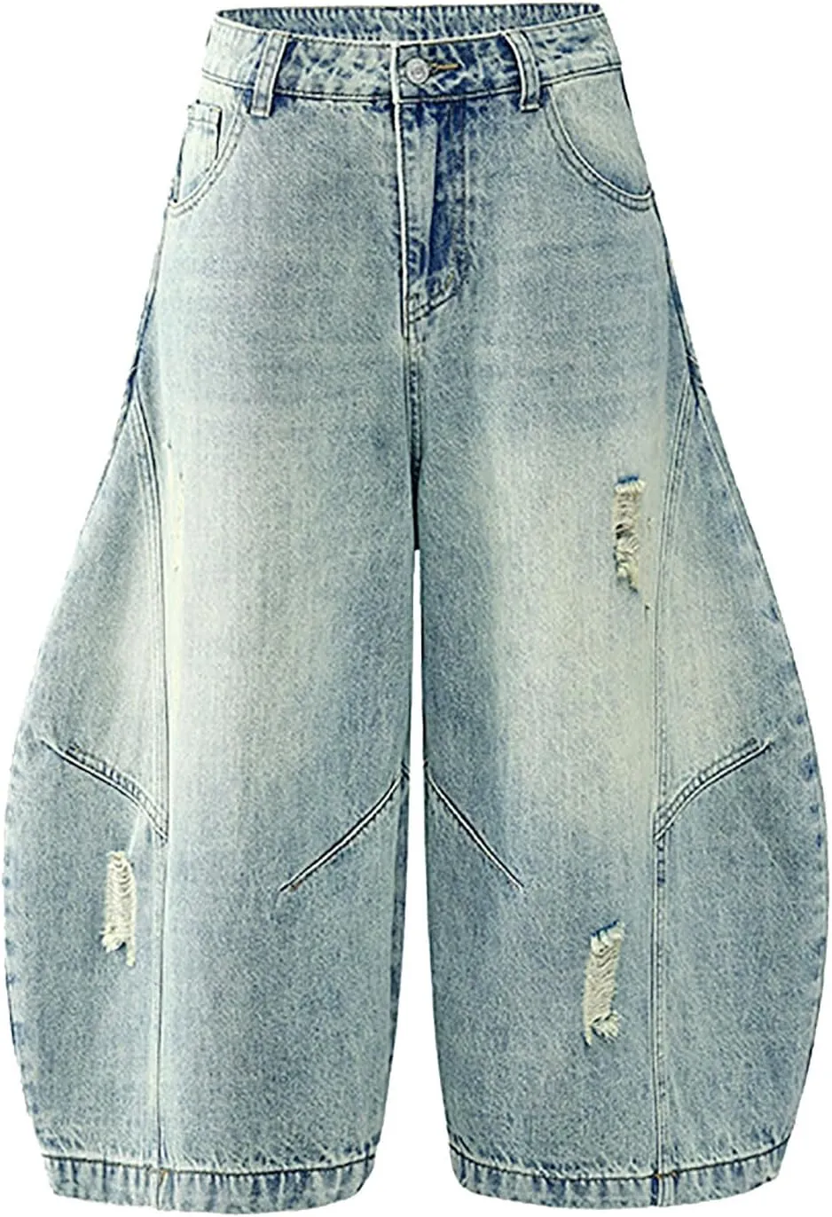 Baggy Jean Shorts for Men Jorts Casual Loose Fit Long Denim Shorts Wide Leg Y2K Hip Hop Trendy Outfits