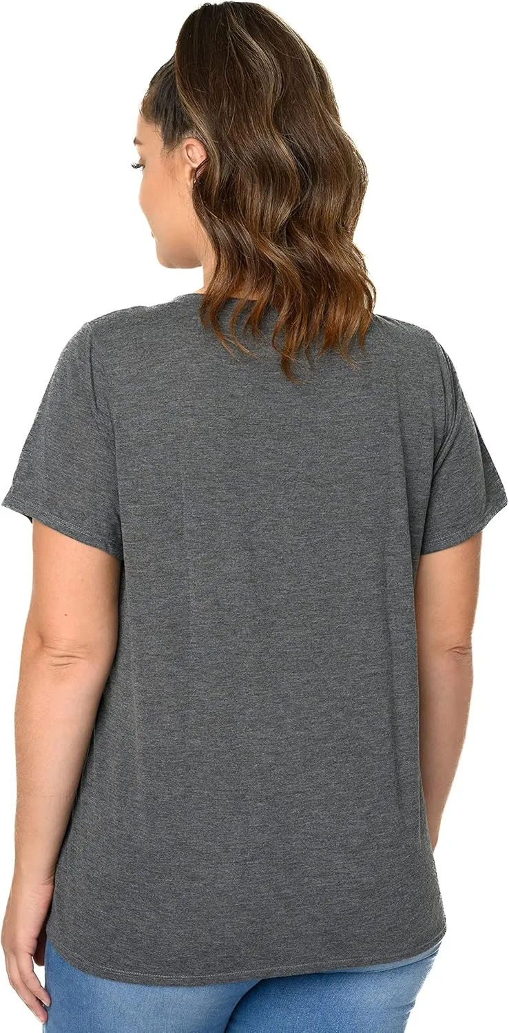 Beatles Plus Size Womens T-Shirt V-Neck Come Together Vintage Print