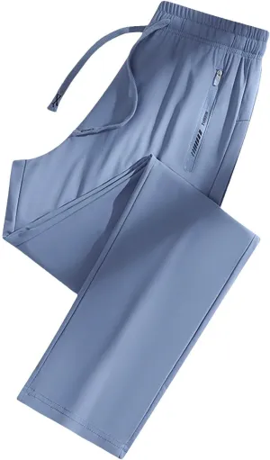Beeswan Pants for Women Stretch Straight Leg Drawstring Trousers Summer Trendy Breathable Casual Pants with Pockets