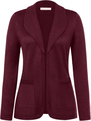 Belle Poque Women Sweater Blazer Vintage Cardigan Sweater V Neck Shawl Lapel Collar Cardigan with Pockets