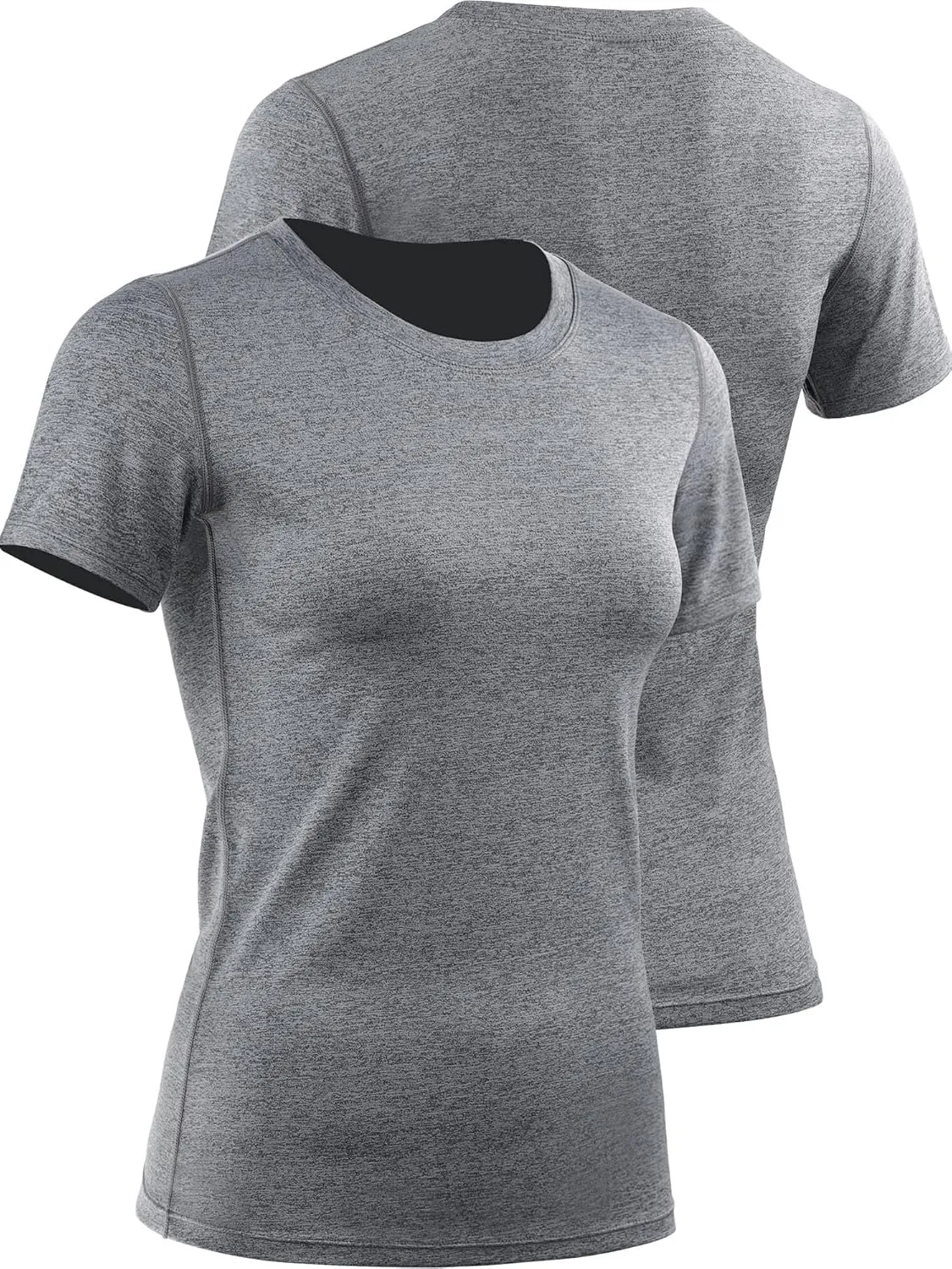 CADMUS 3/4/5 Pack Women's Compression Shirt Running Athletic T-Shirts Workout Tops Baselayer Short Sleeve Yoga Gym Sports