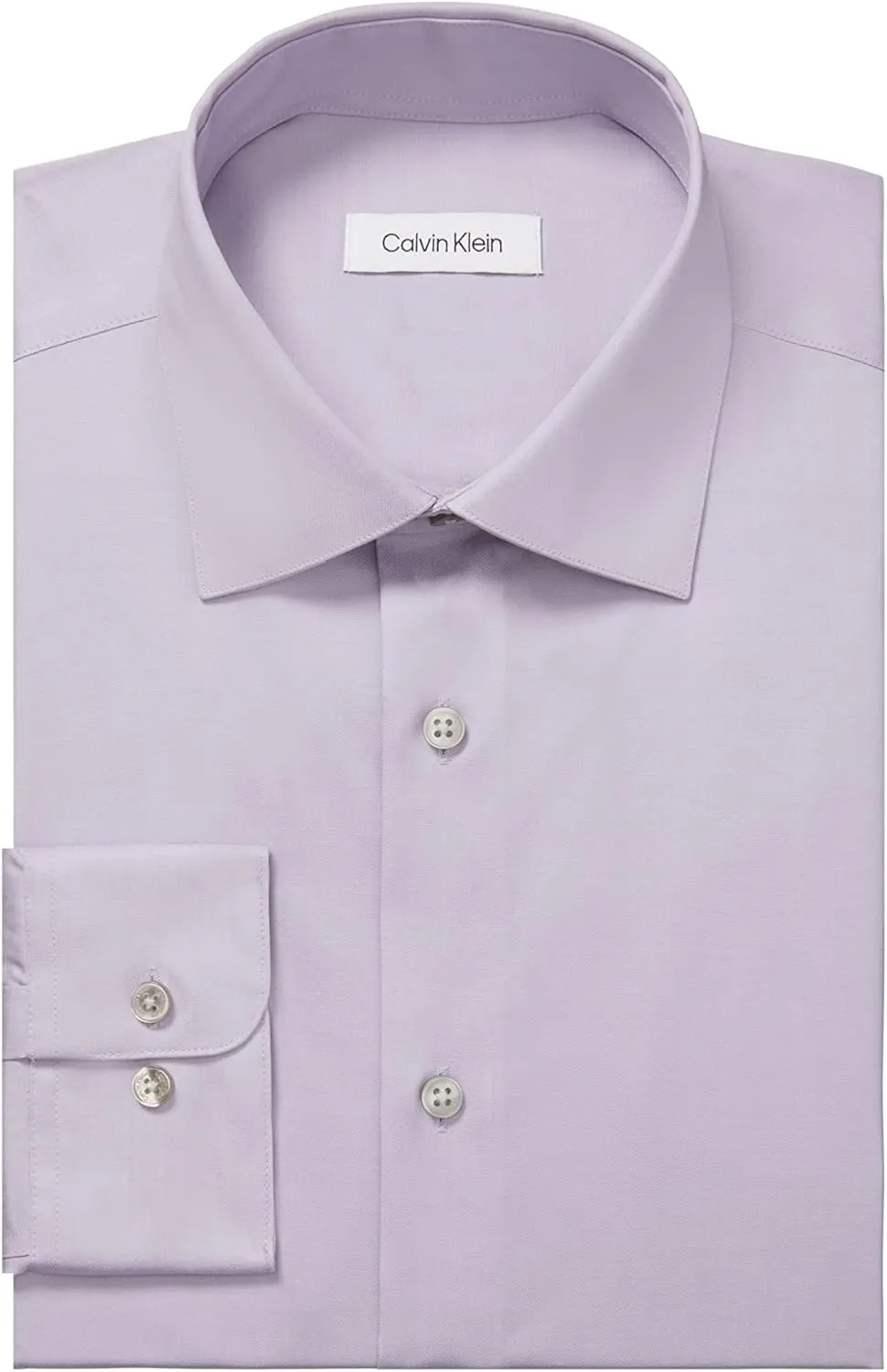 Calvin Klein Men's Dress Shirt Regular Fit Herringbone Stretch