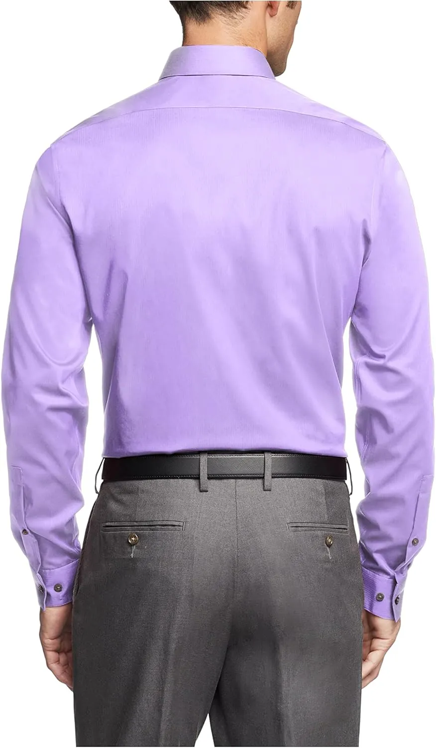 Calvin Klein Men's Dress Shirt Regular Fit Herringbone Stretch