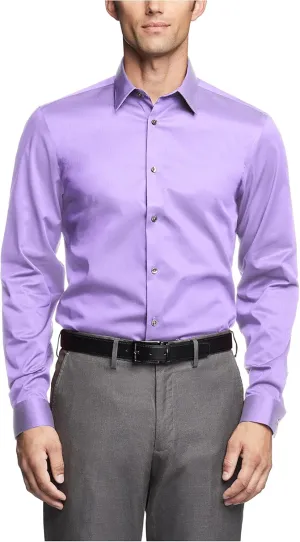 Calvin Klein Men's Dress Shirt Regular Fit Herringbone Stretch