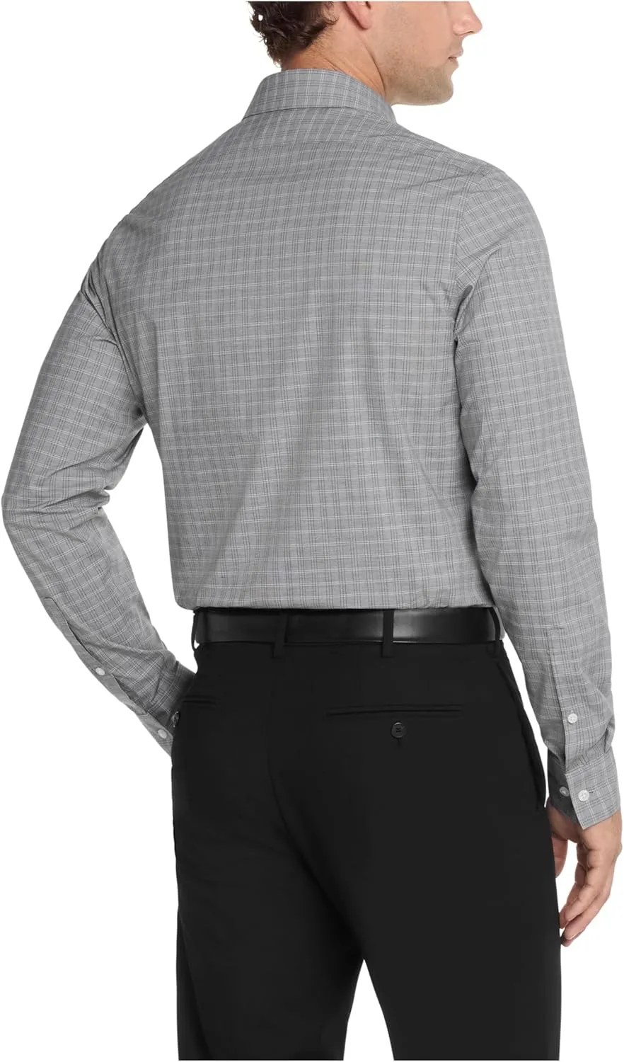 Calvin Klein Men's Dress Shirt Regular Fit Non Iron Stretch Check
