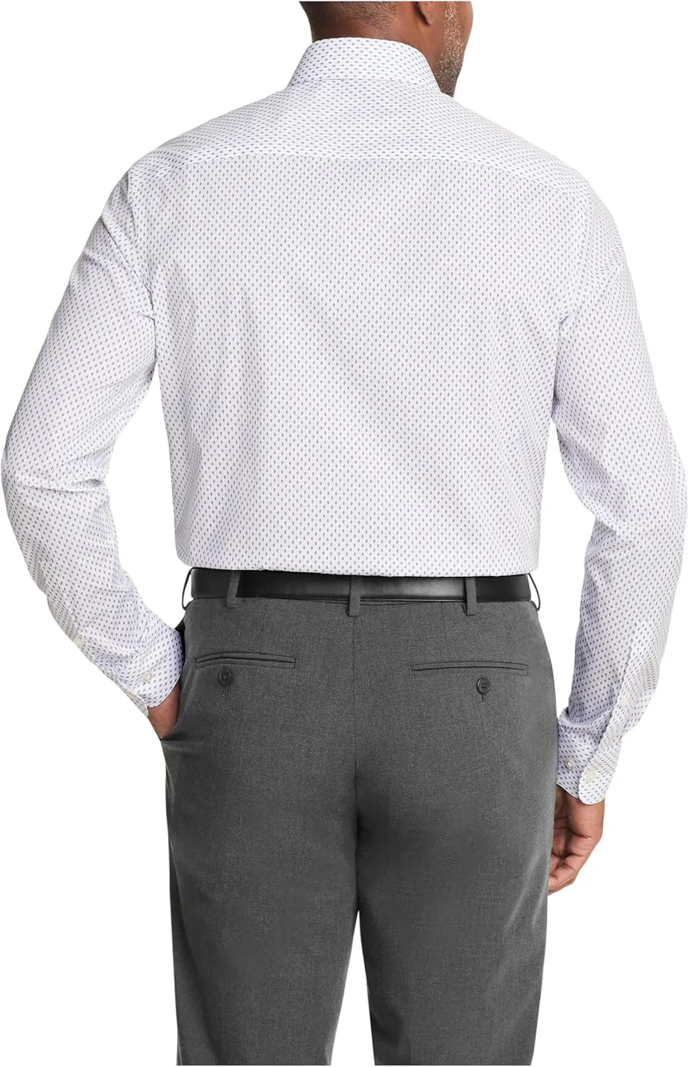Calvin Klein Men's Dress Shirt Regular Fit Non Iron Stretch Print