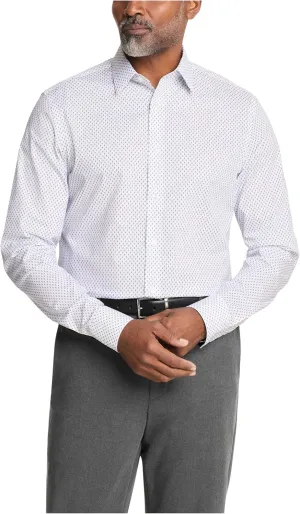 Calvin Klein Men's Dress Shirt Regular Fit Non Iron Stretch Print