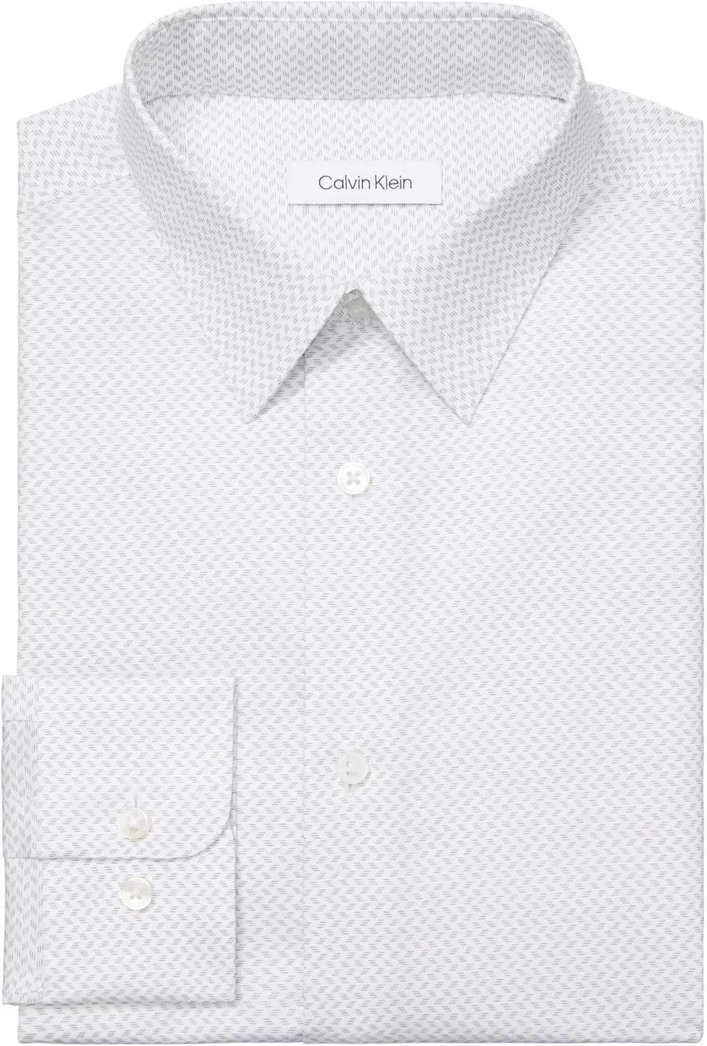 Calvin Klein Men's Dress Shirt Regular Fit Non Iron Stretch Print