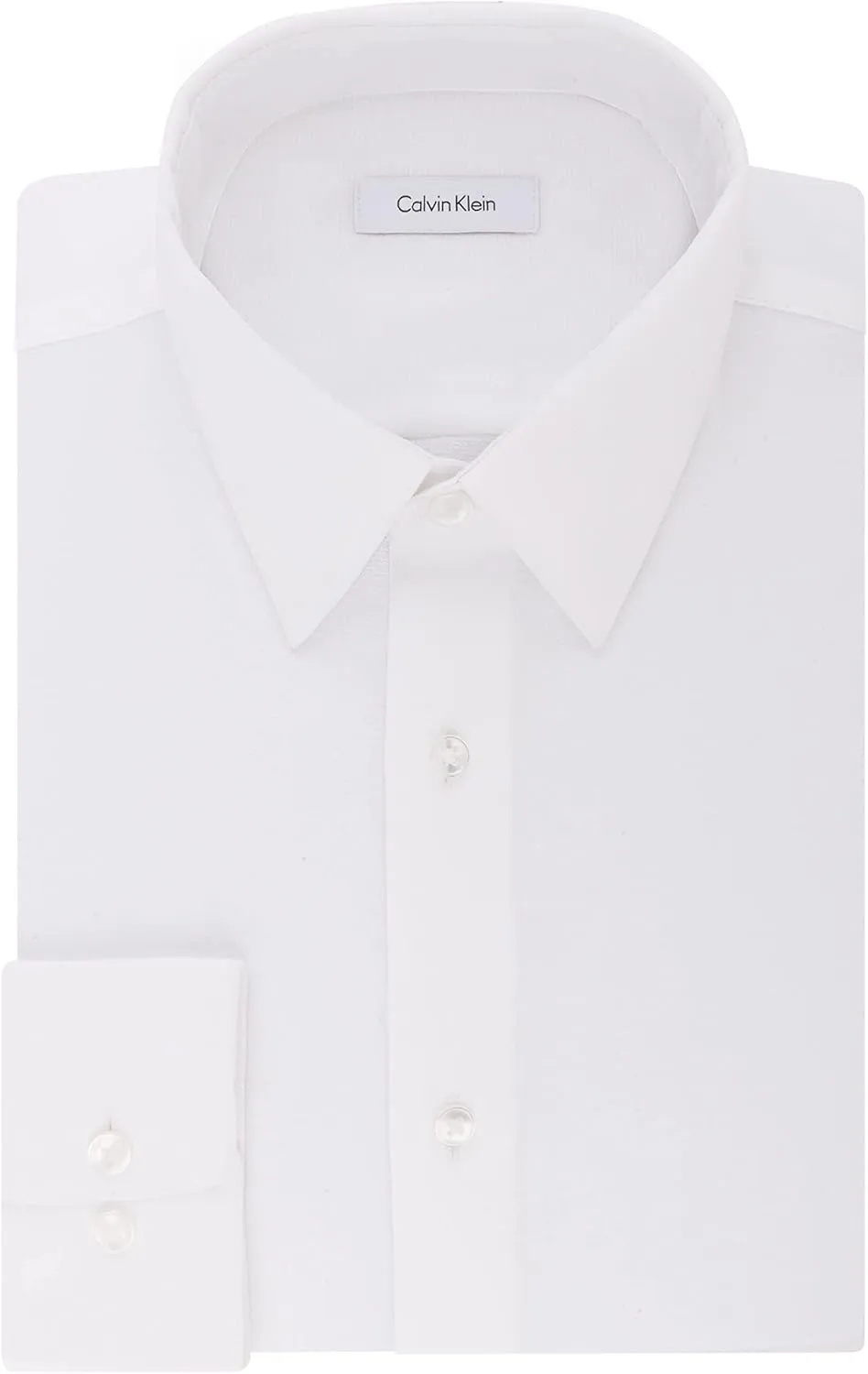 Calvin Klein Men's Dress Shirt Regular Fit Non Iron Stretch Solid