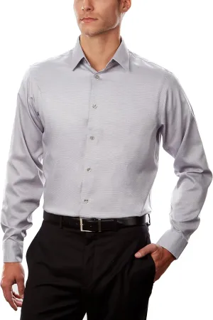Calvin Klein Men's Dress Shirt Regular Fit Non Iron Stretch Solid