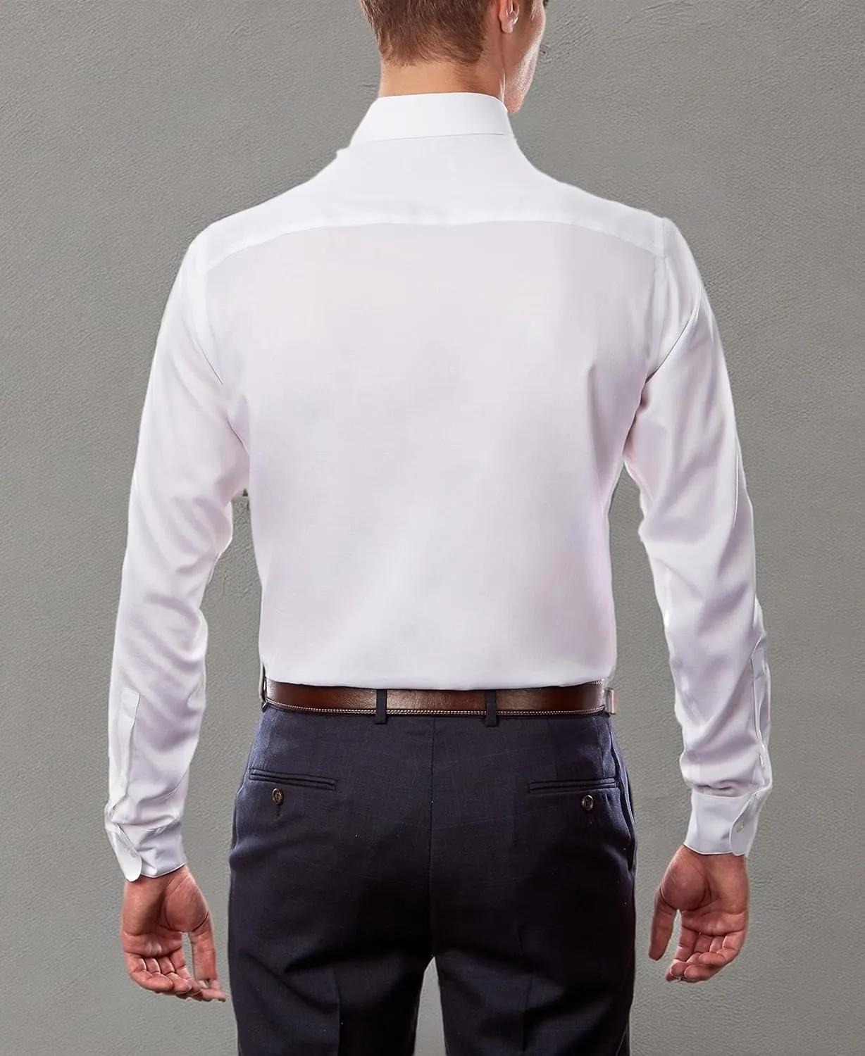 Calvin Klein Men's Dress Shirt Regular Fit Non Iron Stretch Solid