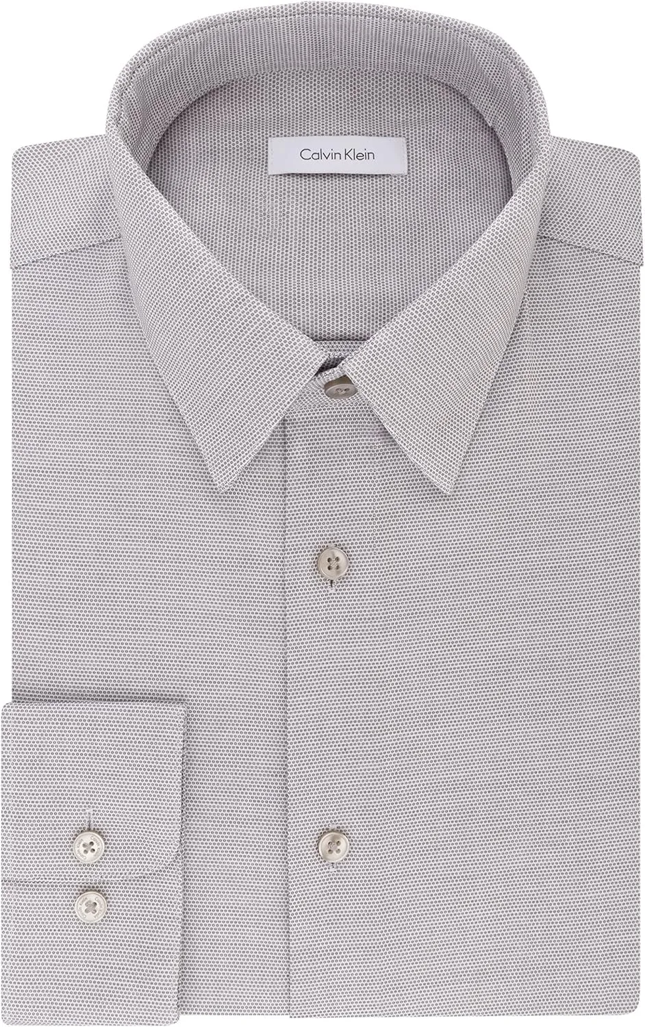 Calvin Klein Men's Dress Shirt Regular Fit Non Iron Stretch Solid