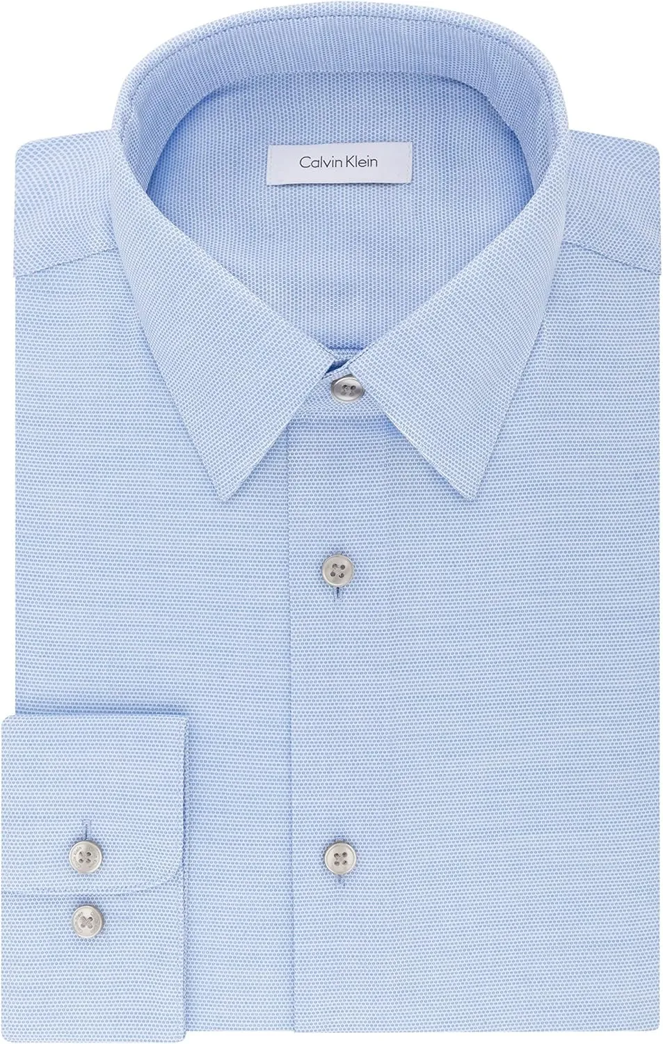 Calvin Klein Men's Dress Shirt Regular Fit Non Iron Stretch Solid