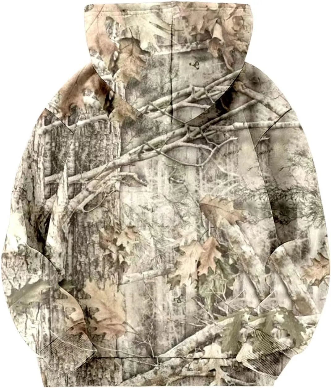 Camo Hoodies for Teen Girls Cute Sweatshirt Maple Leaf Print Oversized Fleece Sweatshirts Pullover Tops with Pocket