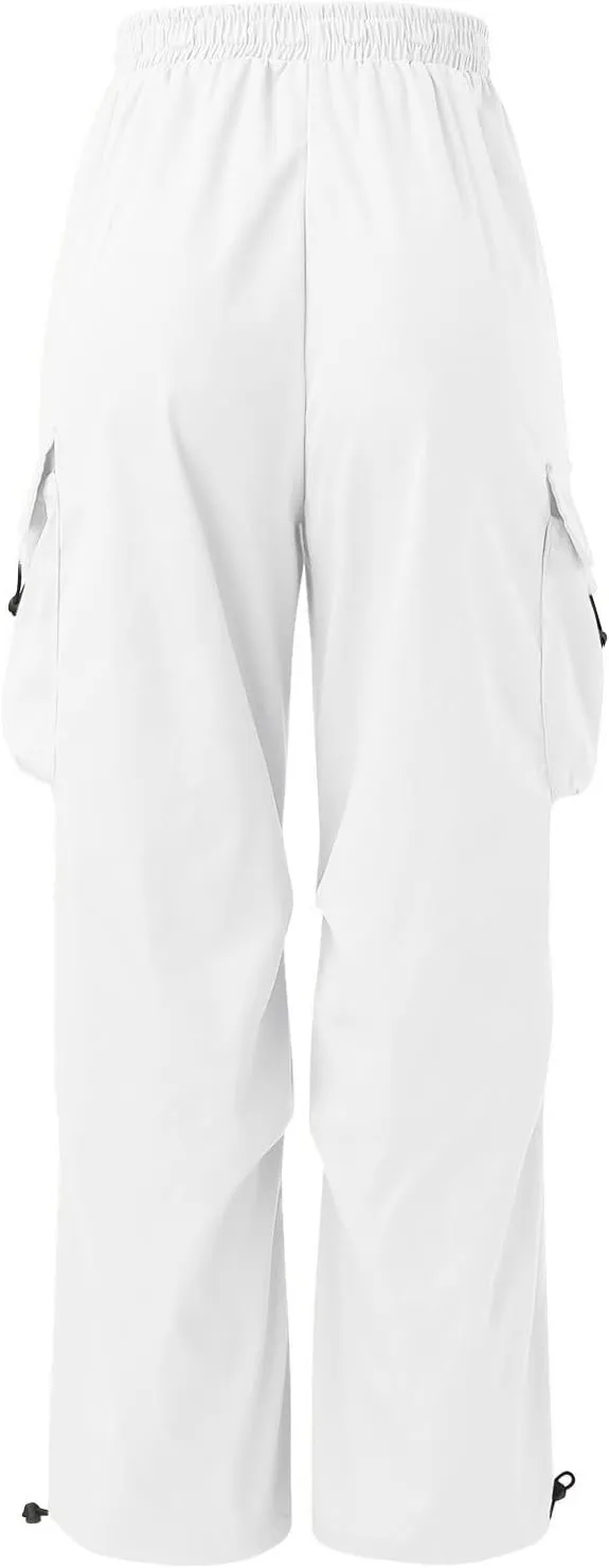 Cargo Pants for Men Baggy Parachute Pants Men Streetwear Y2K Joggers Drawstring Sweatpants Mens Lightweight Trousers