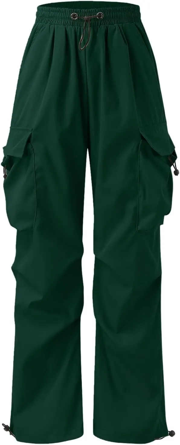 Cargo Pants for Men Baggy Parachute Pants Men Streetwear Y2K Joggers Drawstring Sweatpants Mens Lightweight Trousers