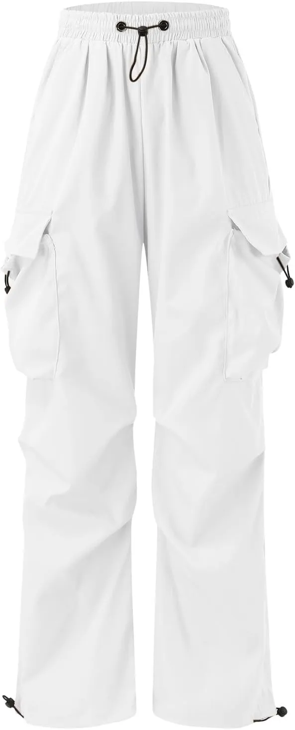 Cargo Pants for Men Baggy Parachute Pants Men Streetwear Y2K Joggers Drawstring Sweatpants Mens Lightweight Trousers