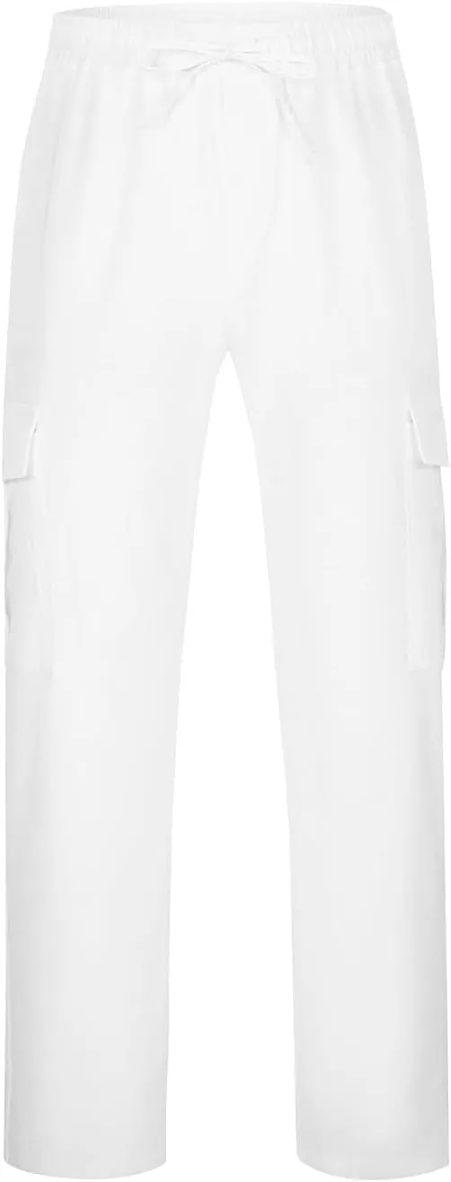 Cargo Pants for Men Lightweight Breathable Pants Water Resistant Wide Leg Stretch Trousers Workout Fishing