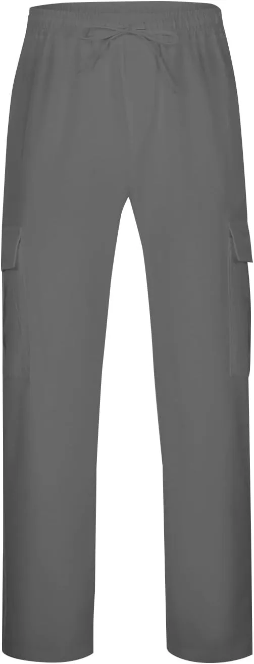 Cargo Pants for Men Lightweight Breathable Pants Water Resistant Wide Leg Stretch Trousers Workout Fishing