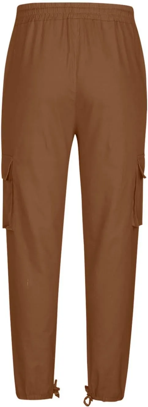 Cbcbtwo Lightweight Cargo Pants Men Multi Pockets Work Pants Stretch Elastic Waist Joggers Relaxed Fit Hiking Sweatpants