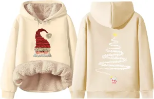 Christmas Hoodie For Women Letter Print Hoodie Sweatshirt Funny Xmas Holiday Pullover With Pocket White Christmas