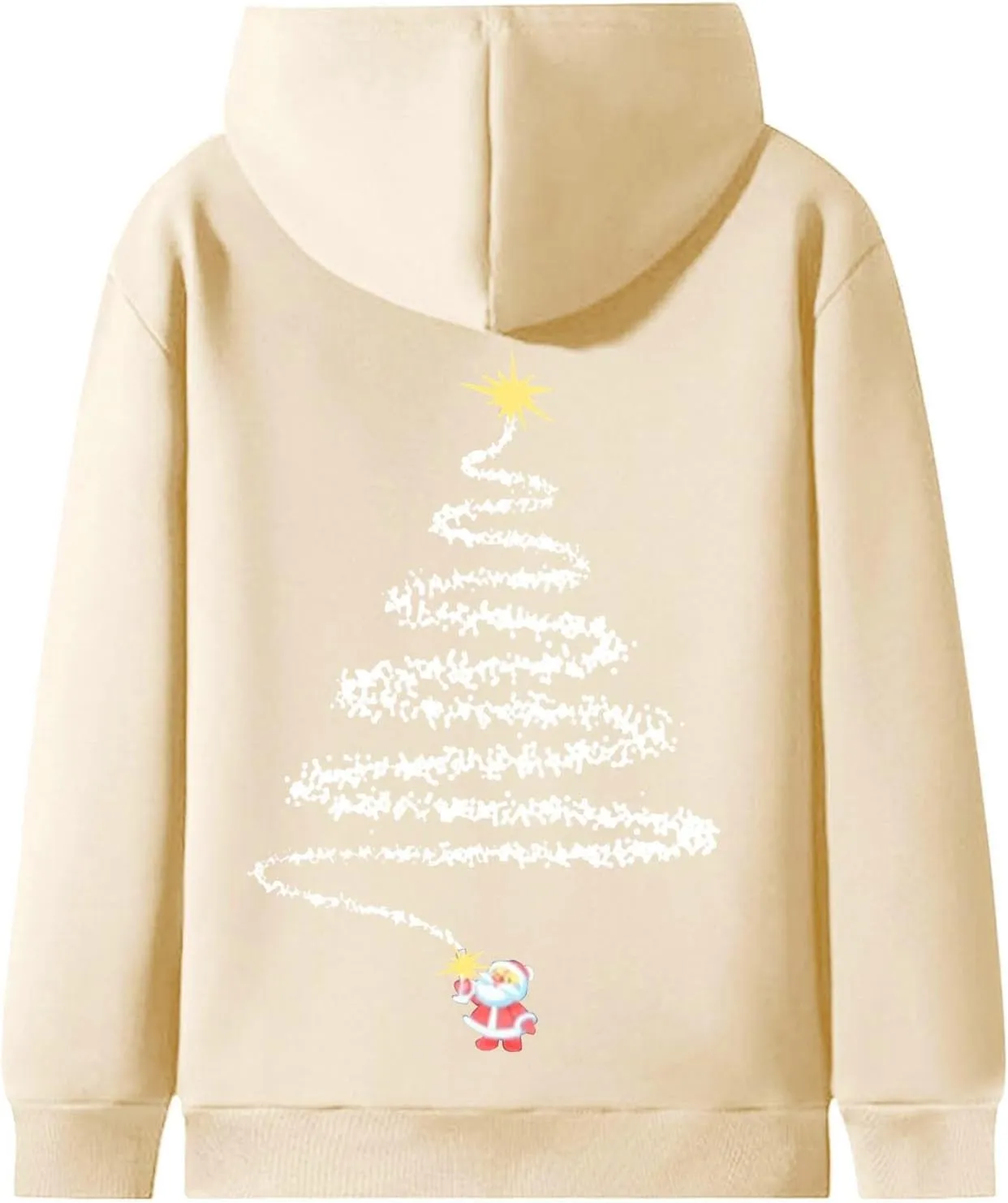 Christmas Hoodie For Women Letter Print Hoodie Sweatshirt Funny Xmas Holiday Pullover With Pocket White Christmas