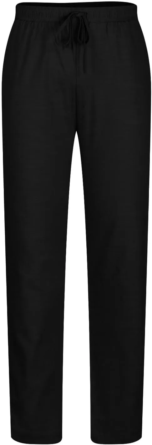 Ctreela Men's Summer Linen Pants Casual Lightweight Drawstring Elastic Waist Beach Pants Straight Leg Breathable Yoga Pants