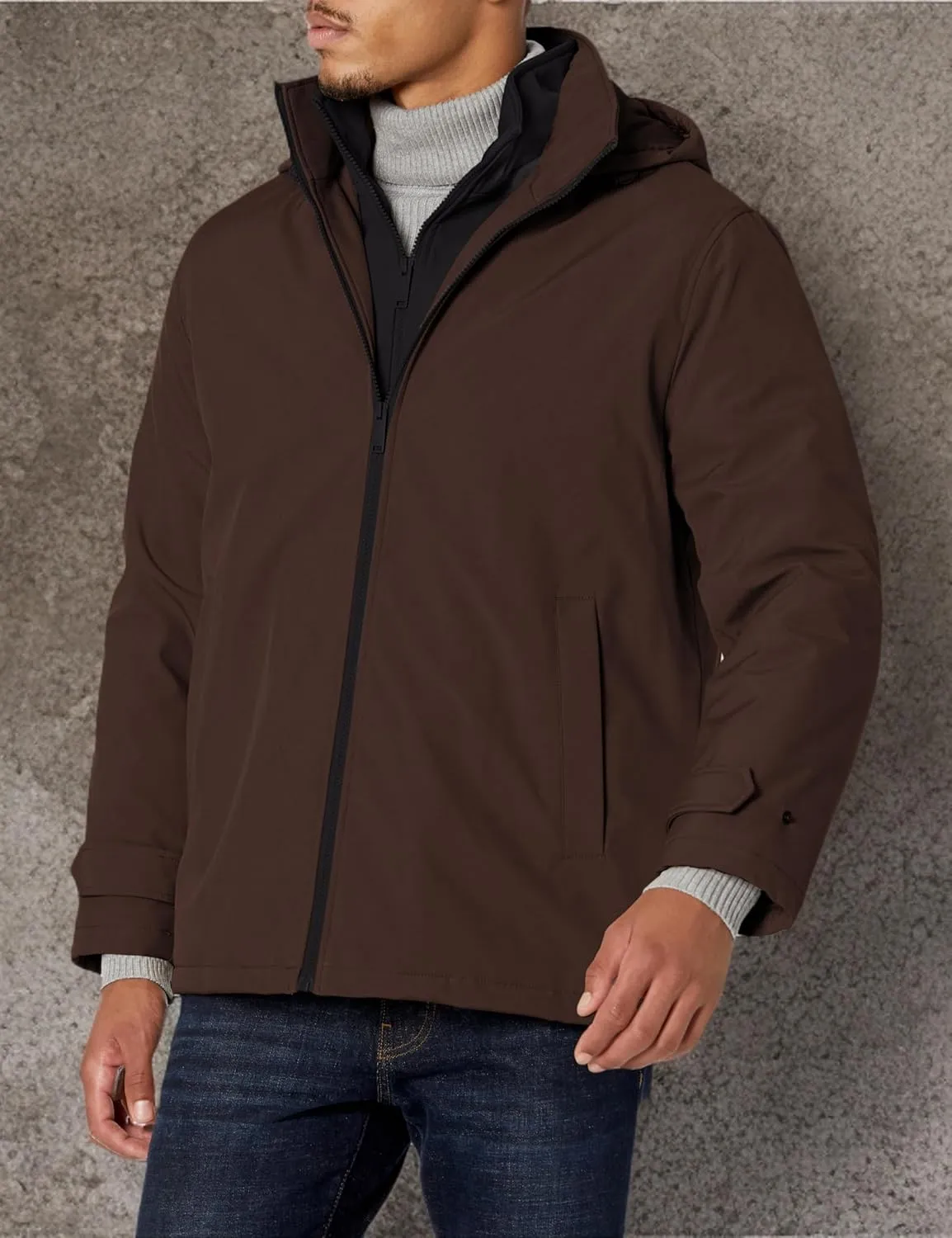Dockers Men's Dwight Soft Shell Bib Jacket