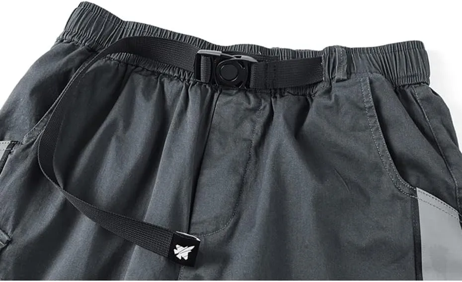 FIVETOSEVEN Mens Military Tactical Cargo Shorts Techwear Hip Hop Shorts Streetwear Hip Hop Short Pants Multi Pockets Casual