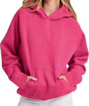 Fleece Lined Hoodie Women Pullover, Sweatshirt for Women Oversized Sweatshirts with Pocket, Hoodies Trendy 2025