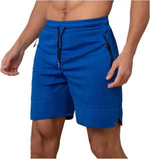 Fxbar Men's 7" Swim Trunks Quick Dry with Zipper Pockets Gym Workout Shorts & Beach Swimming Shorts for Men