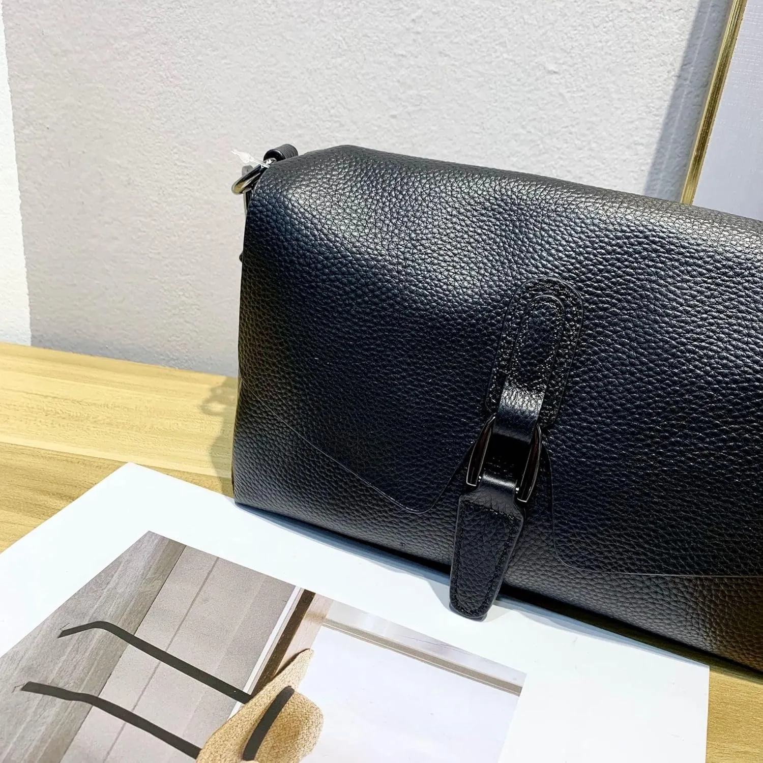 Genuine Leather Women's Bag Top Layer Cowhide Women's Shoulder Crossbody Commuter Bag