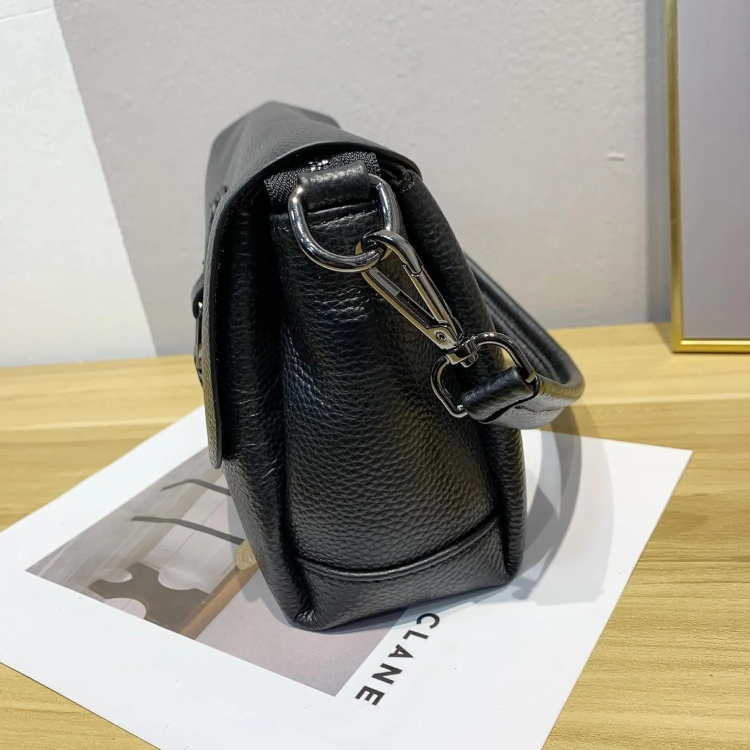 Genuine Leather Women's Bag Top Layer Cowhide Women's Shoulder Crossbody Commuter Bag