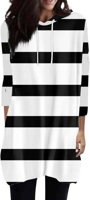 GIERIDUC Womens Casual Sweatshirts Long Sleeve Shirts Oversized With Pocket Tunic Tops Cute Pullover Fall Long Hoodie Tops
