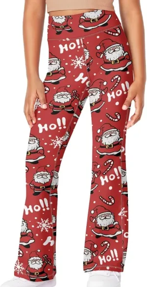 Girls Leggings Wide Leg High-Waisted Flared Pants Kids Stylish Casual Bell Bottoms 5-14 Years
