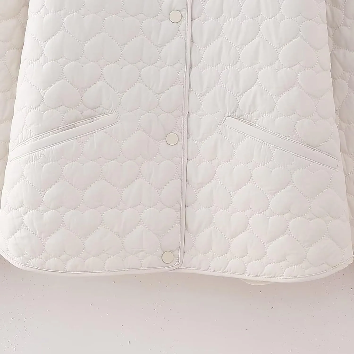 Heart Shaped Quilted Cotton Jacket Jacket Women's Jacket/Baseball Jacket Parachute Hooded Cotton Utility Jacket