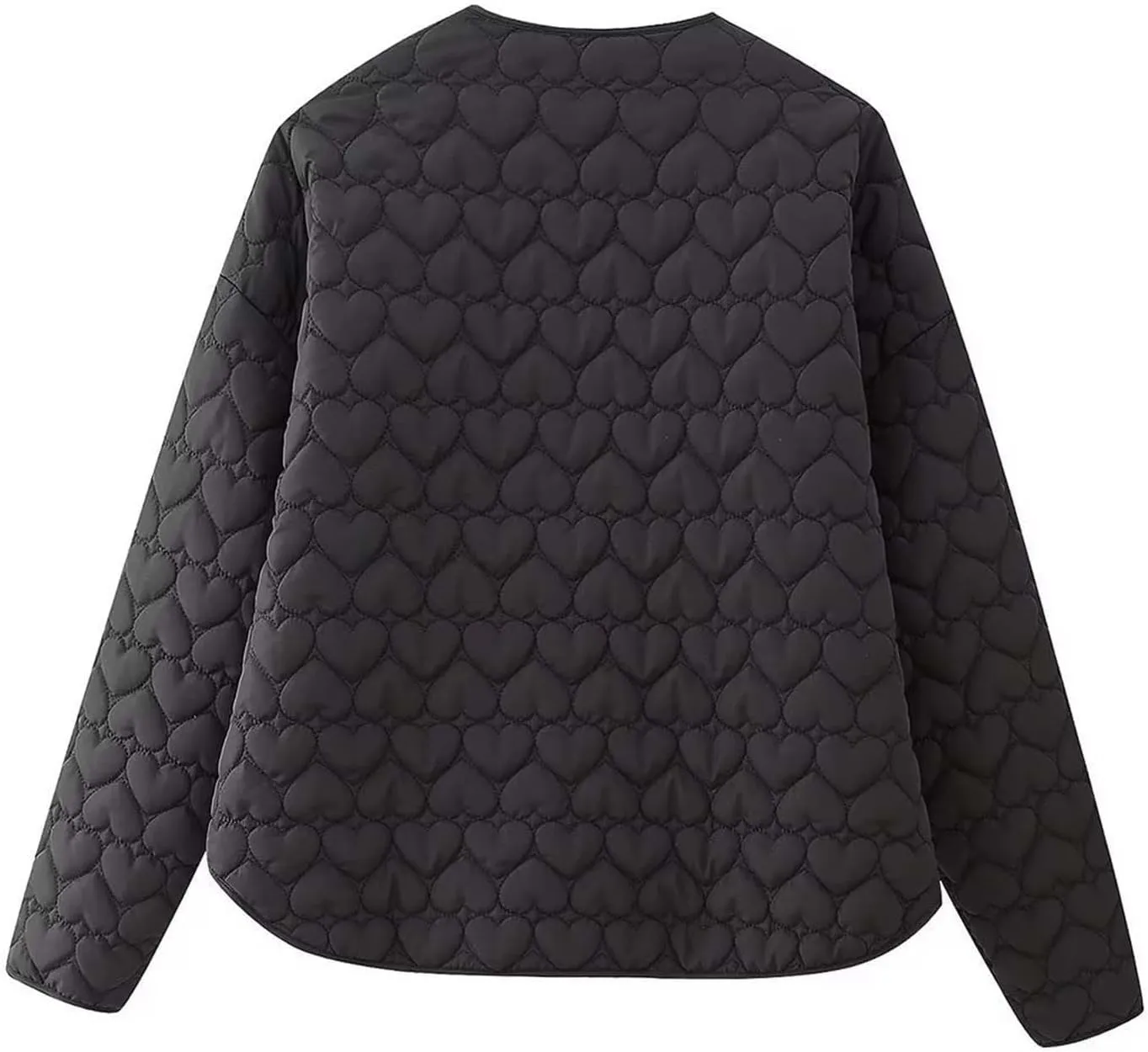Heart Shaped Quilted Cotton Jacket Jacket Women's Jacket/Baseball Jacket Parachute Hooded Cotton Utility Jacket