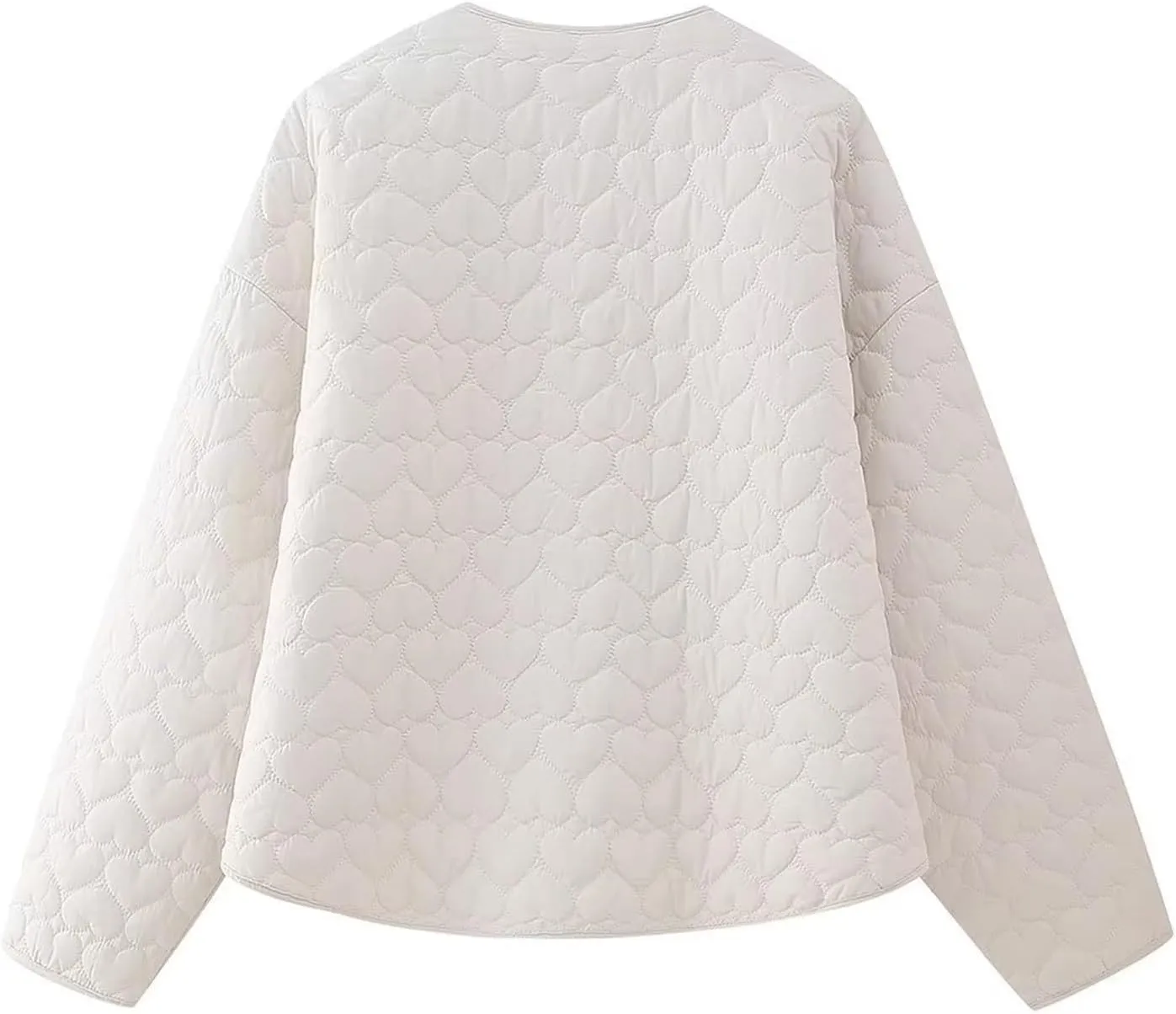 Heart Shaped Quilted Cotton Jacket Jacket Women's Jacket/Baseball Jacket Parachute Hooded Cotton Utility Jacket