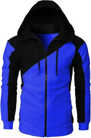 Hooded Sweatshirt Hoodie Splicing Large Size Sweater Jacket Autumn Pocket Winter Sleeve Sweatshirts For Men Custom