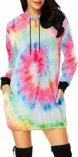 Hoodie Dress For Women Abstract Diagonal Marble Long Sleeve Dress For Women Lightweight Hoodie Dress Fall Sweatshirts