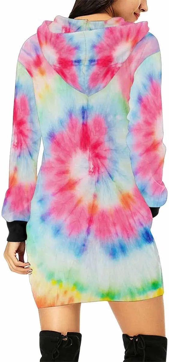 Hoodie Dress For Women Abstract Diagonal Marble Long Sleeve Dress For Women Lightweight Hoodie Dress Fall Sweatshirts