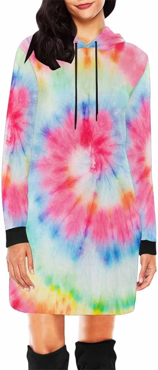 Hoodie Dress For Women Abstract Diagonal Marble Long Sleeve Dress For Women Lightweight Hoodie Dress Fall Sweatshirts