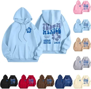 𝓟ink 𝓟om 𝓟uff Hoodie Sweatshirts Women Casual Long Sleeve Hoodie Pullover Preppy Oversized Sweatshirt Tunic Tops
