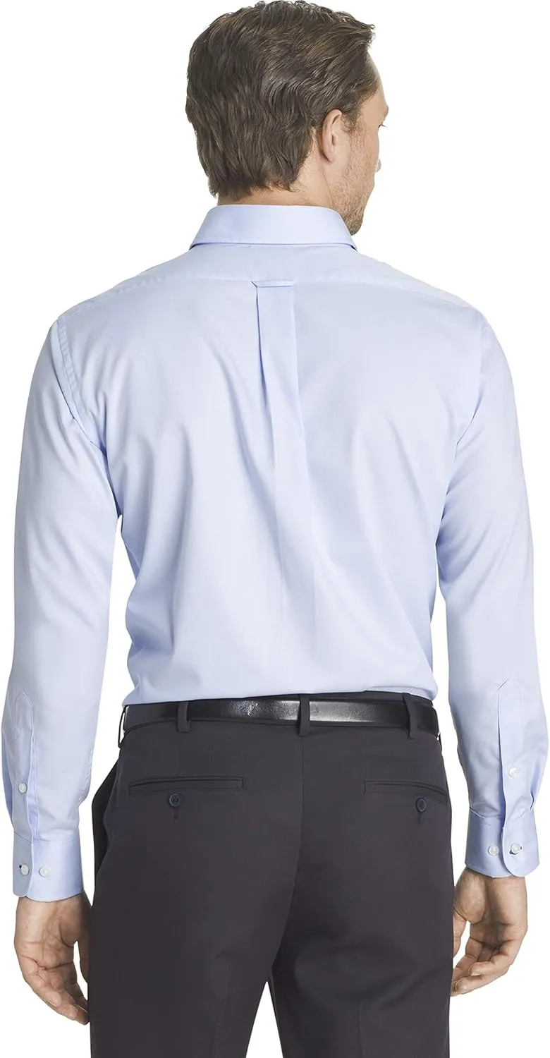 IZOD Men's Dress Shirt Regular Fit Stretch Solid Button Down Collar